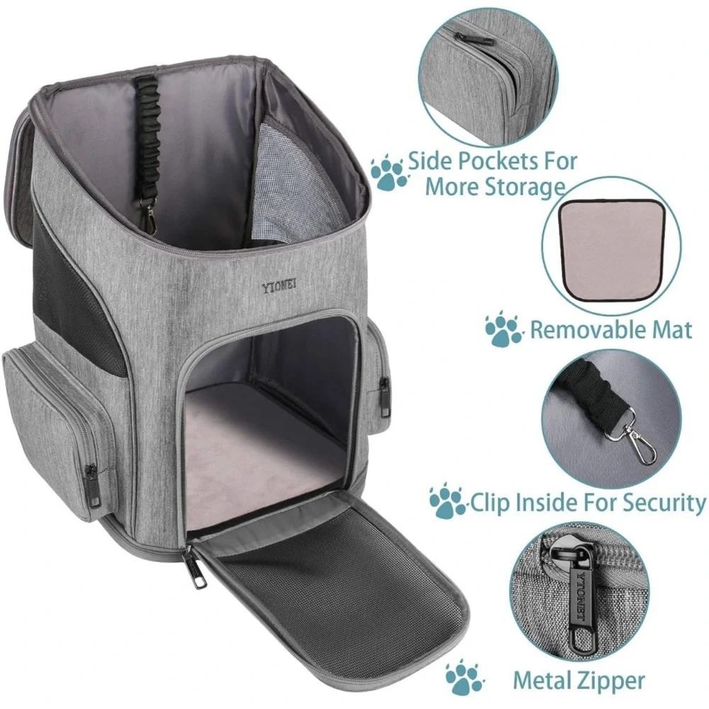 Ytonet Dog/Pet Backpack Carrier with Mesh for Small Dogs & Cats. New
